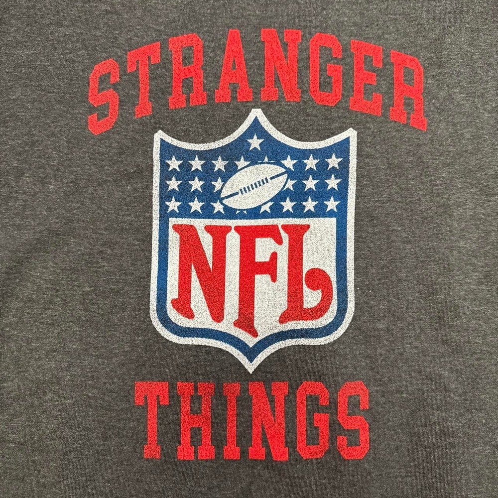 CSA NFL Gameday Stranger Things‎ NFL Grey Crewneck Sweatshirt